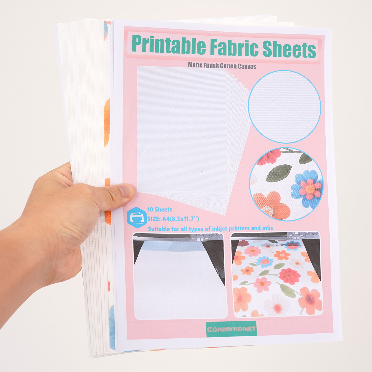 Commercial Fabric Printing Machine - Tessuto di tela di cotone bianco